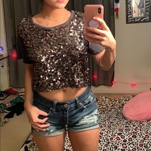 ♥️ 5x$15 Hollister Sparkly Crop Top✨